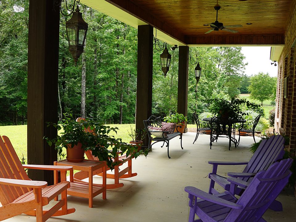 Cypress beams on back porch
