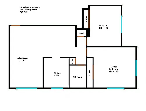 Floor plan Tuckahoe II - Langston Blvd/North Harrison
