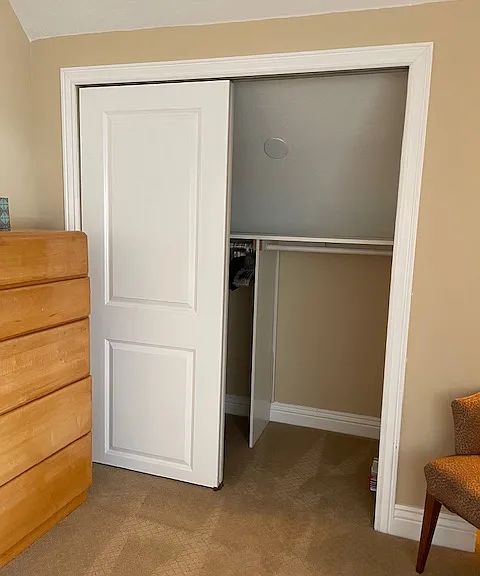 Bedroom #2- Double wide closet.