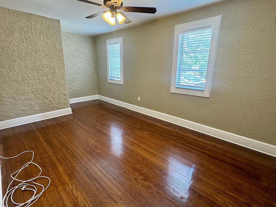 Living room with workstation nook