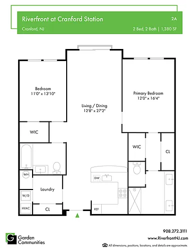 Floor plan $2.87/sq.ft. - 2A