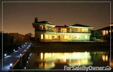 Evening view of back of house