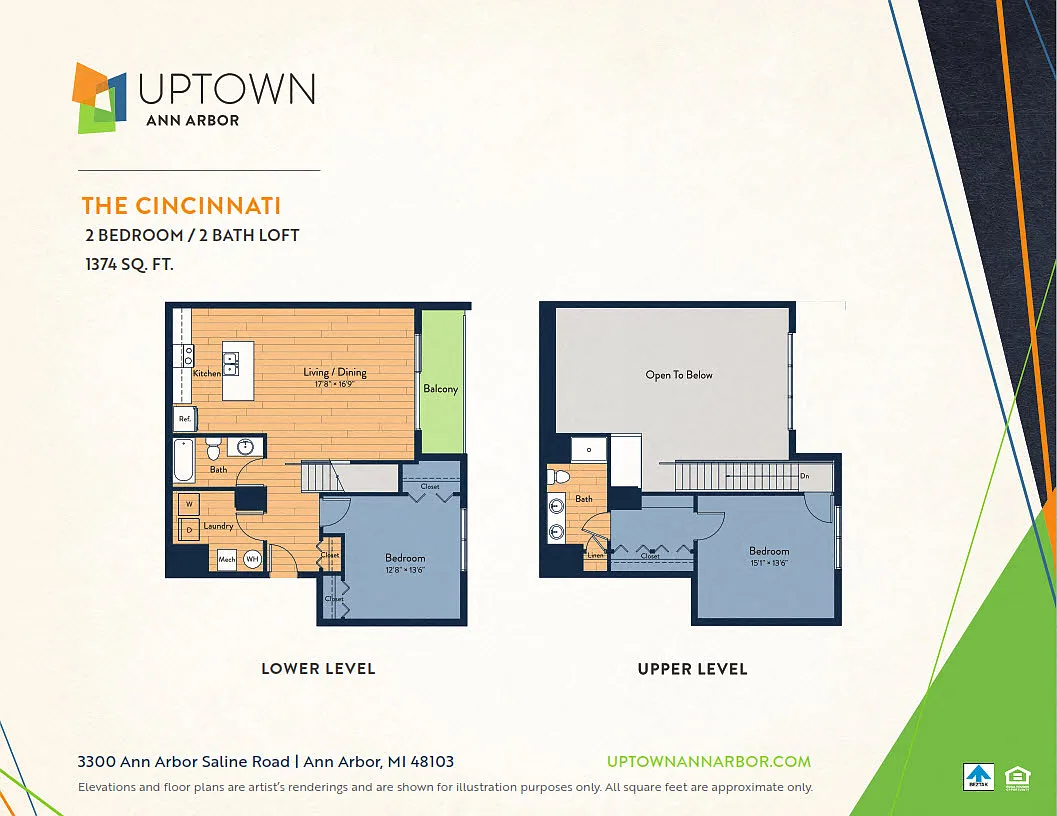 Floor plan The Cincinnati Loft