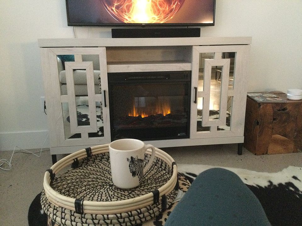 Electric fireplace with or without heat.
