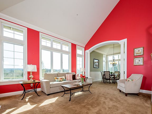 Living room with mountain vi