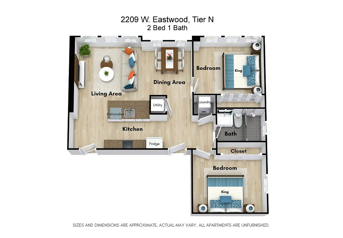Floor plan Two Bedroom