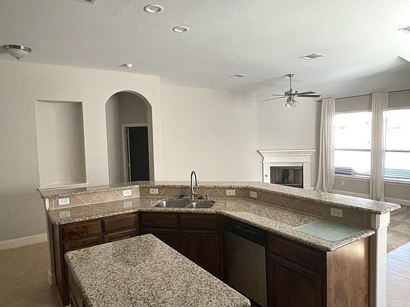 Kitchen bar and island