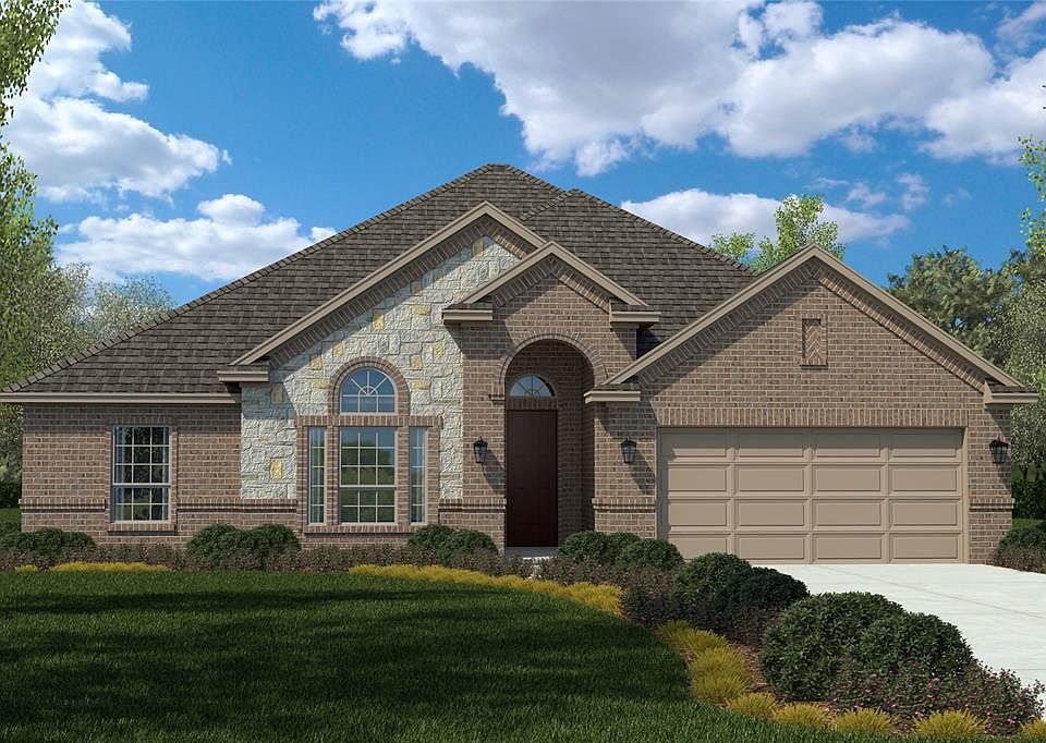 D.R. Horton's Odessa Floorplan, Elevation C. All photos shown here may not depict the specified home & features included are for illustration purposes only.