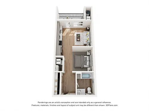 Floor plan Studio A
