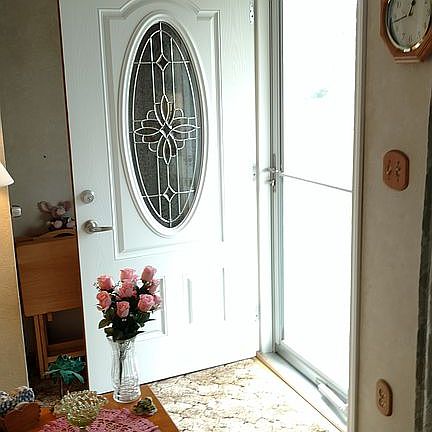 Front entrance opens into th