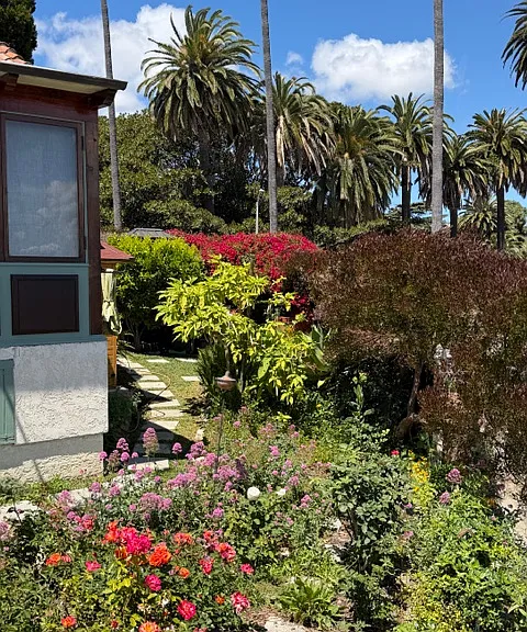 Path to Gardens, Gazebo (shared) & Fountain around the corner - Grand Views of the Historic Averill Park Beyond and its Majestic Palms