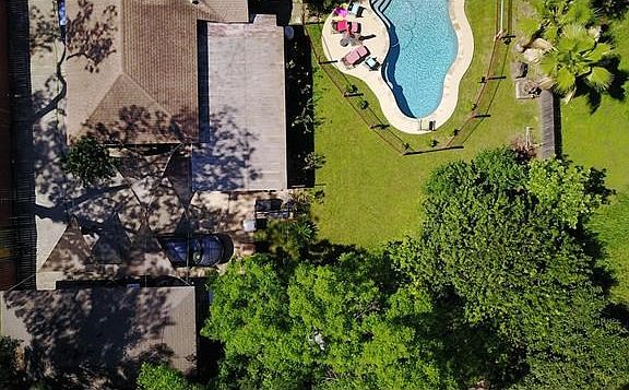 Aerial view of back of property