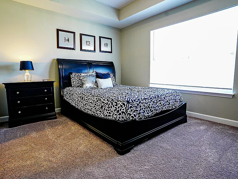Bedroom at an apartment in The Reserve.