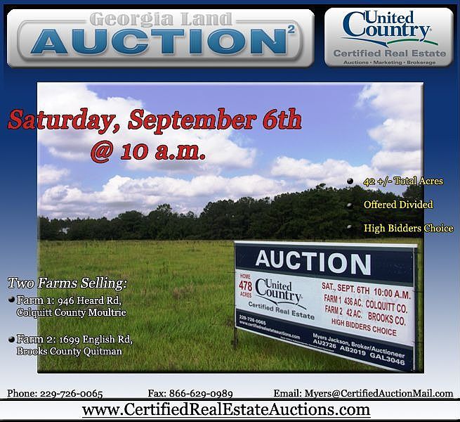 Georgia Land Auction Georgia Real Estate Auction and Georgia Land For Sale