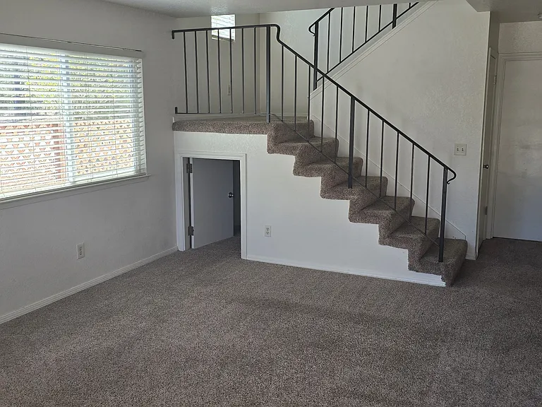 Livingroom storage under the stairway