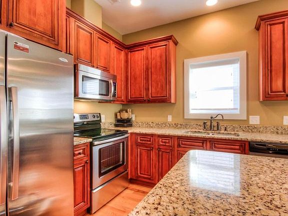 Fully stocked kitchen.