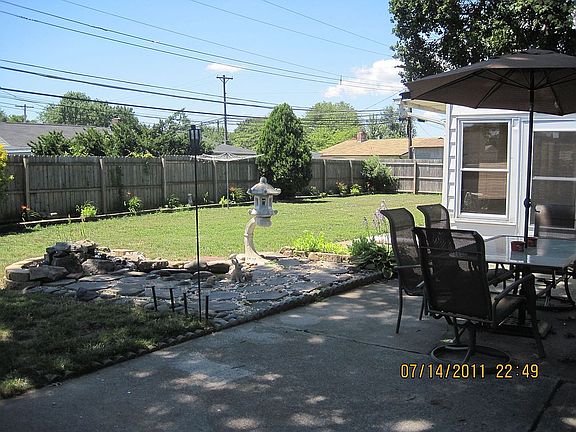 large fenced yard