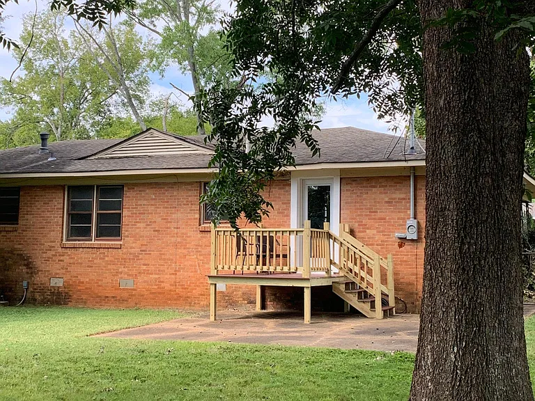 Back yard with rear deck