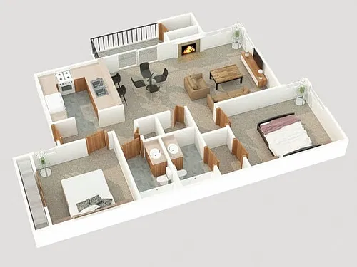 Floor plan 2x2 Top Floor