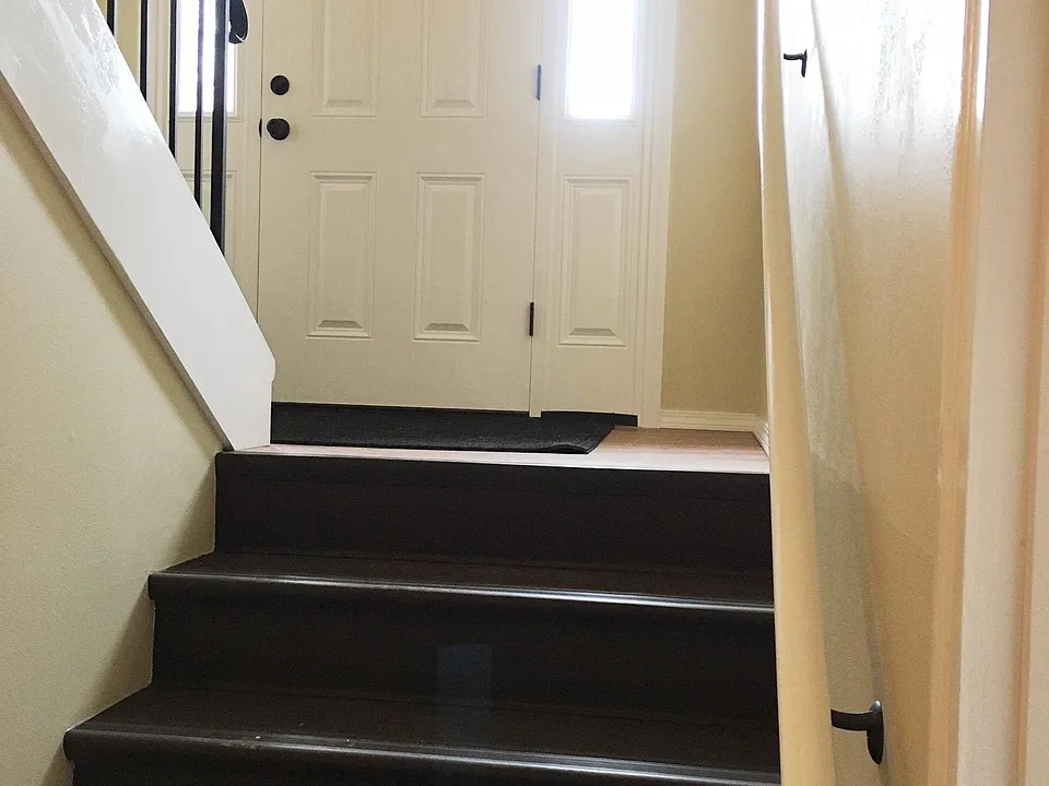 Remodeled entry hall w/ safety treads.