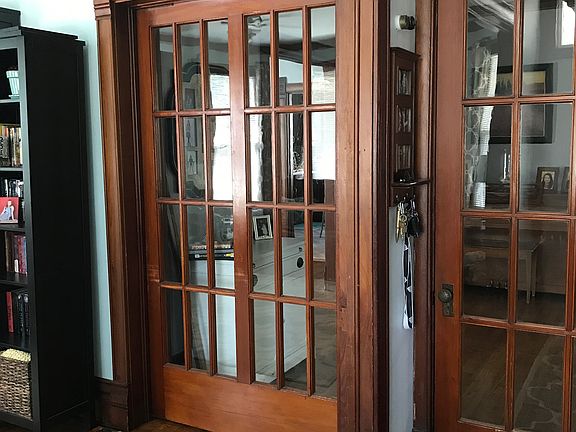 Glass pocket door