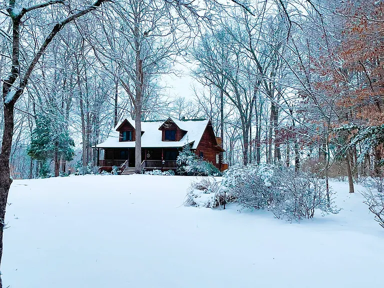 Snow in Clemson, quiet 4 acres with lots of wildlife