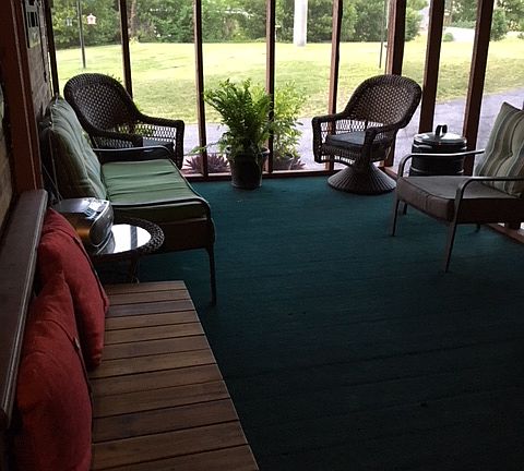 Screened in back porch