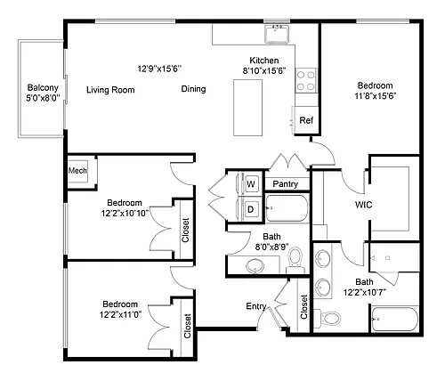 Floor plan F1 - Penthouse
