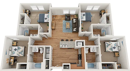 Floor plan 4x4 - Classic