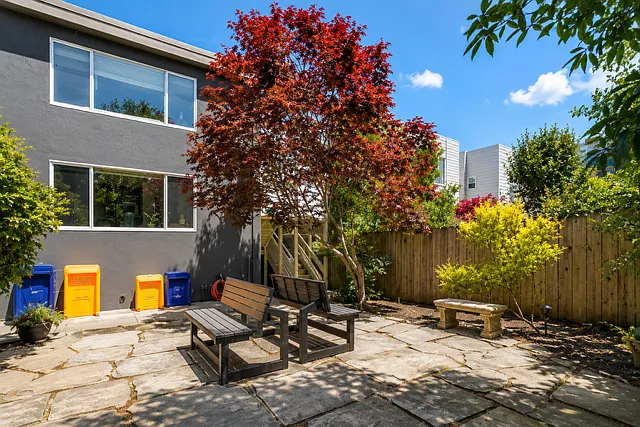 rear, shared backyard (4 units)