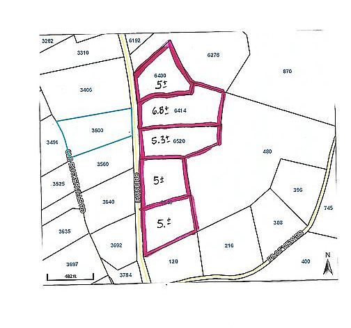Five lots (+)(-) 5 acres