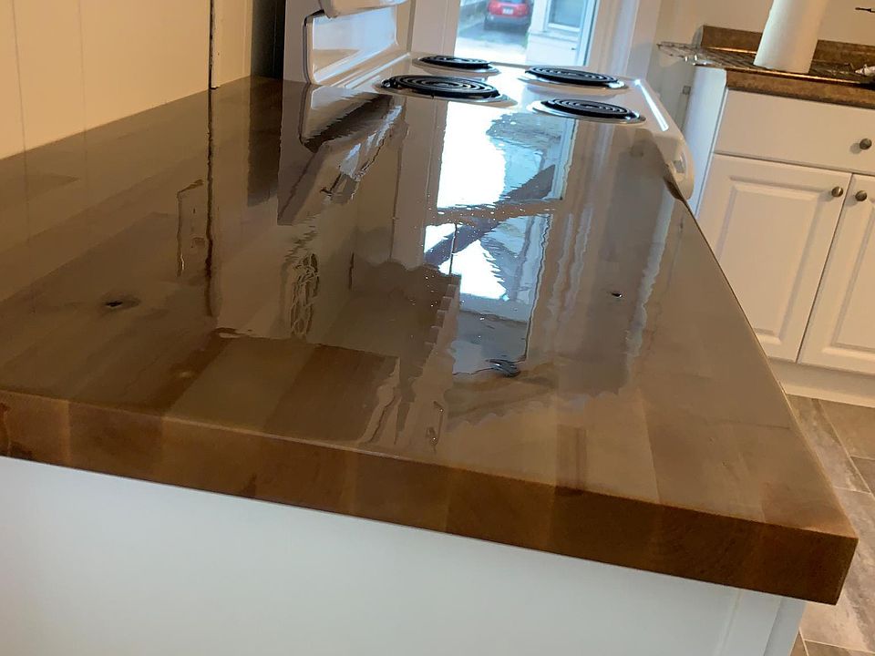 Butcher block counter