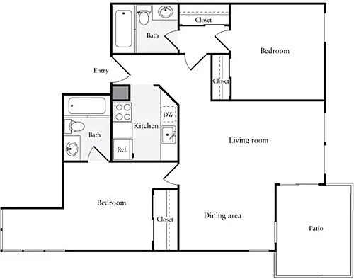 Floor plan 2 Bedrooms F
