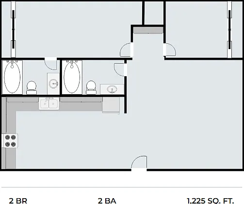 2 bed, 1225 sqft, $1,110 — Photo 2