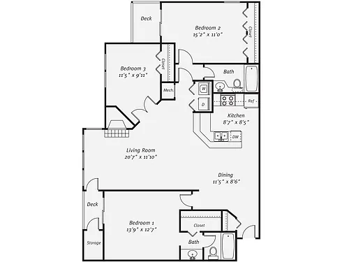 Floor plan C1-1413