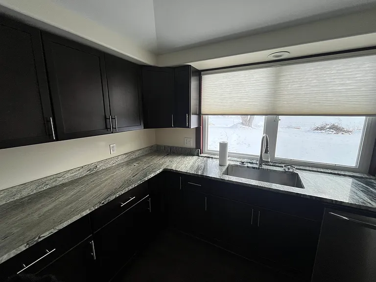 Deep countertops and beautiful kitchen.