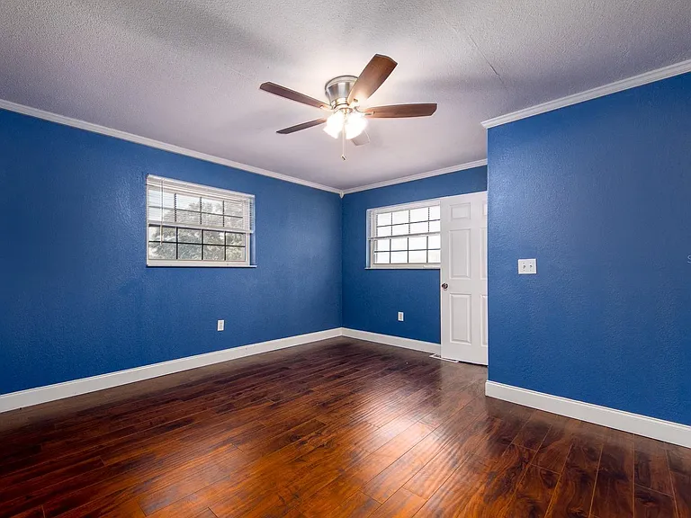 This upstairs bedroom is a great teenager hideout/hangout