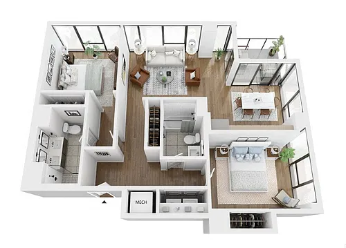 Floor plan 2 Bedroom A