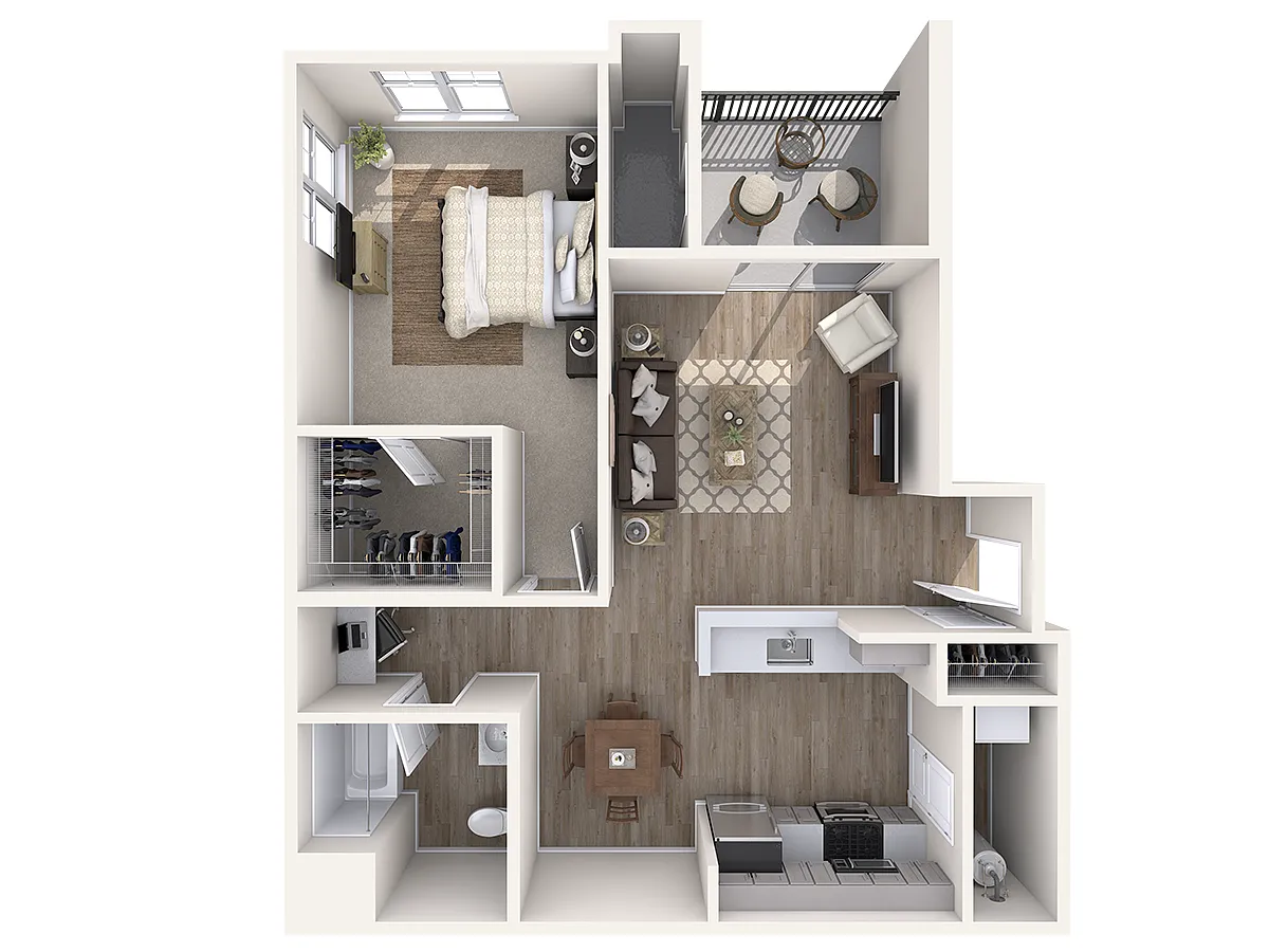 Floor plan B-1X1