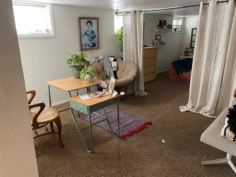 Garden Level Work Office area light and bright