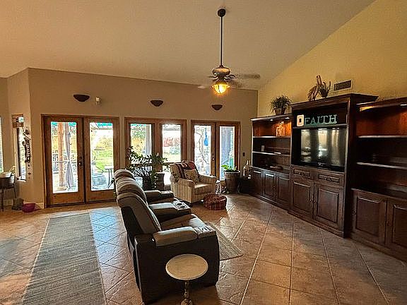 well lit living room