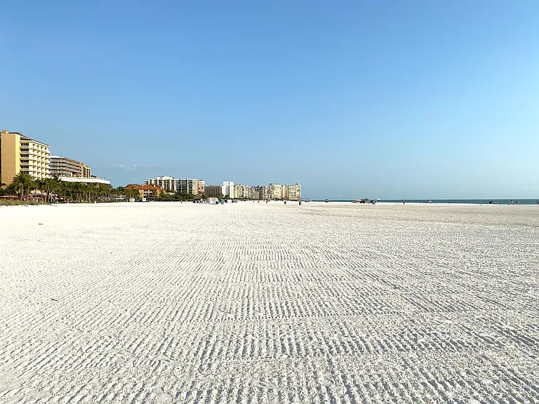 Huge white sand beach