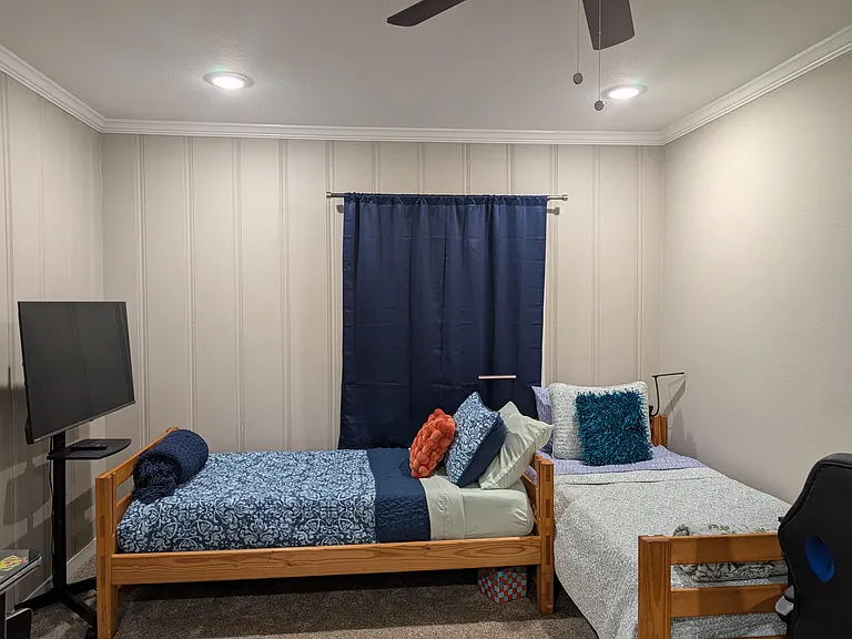 Twin Bunk beds-can be stacked for additional space in this room.