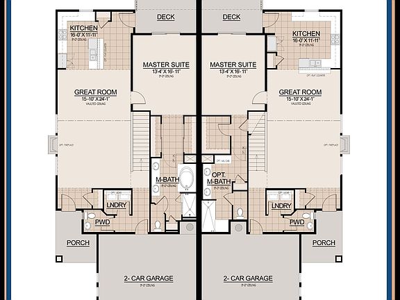 The Elden. 2421 SF.Open Greatroom. Master on the Main