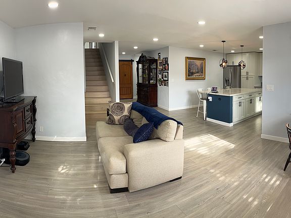 Living room and kitchen