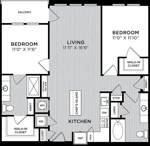 Floor plan Two Bedroom