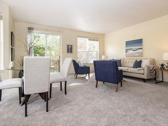 Spacious living room with open floor plan