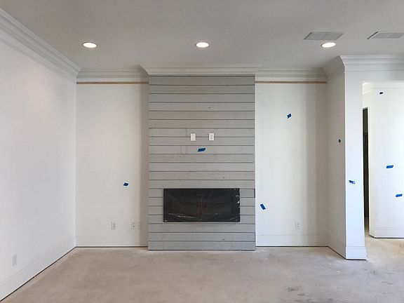 Fireplace in Lot 5, Grey Shiplap