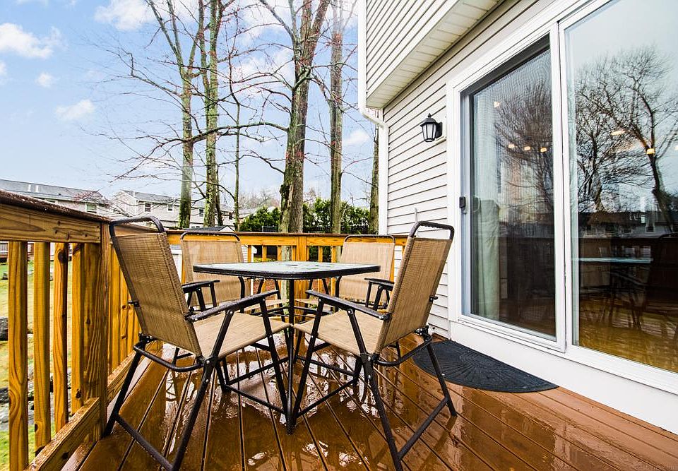 New back deck overlooking recreation area's