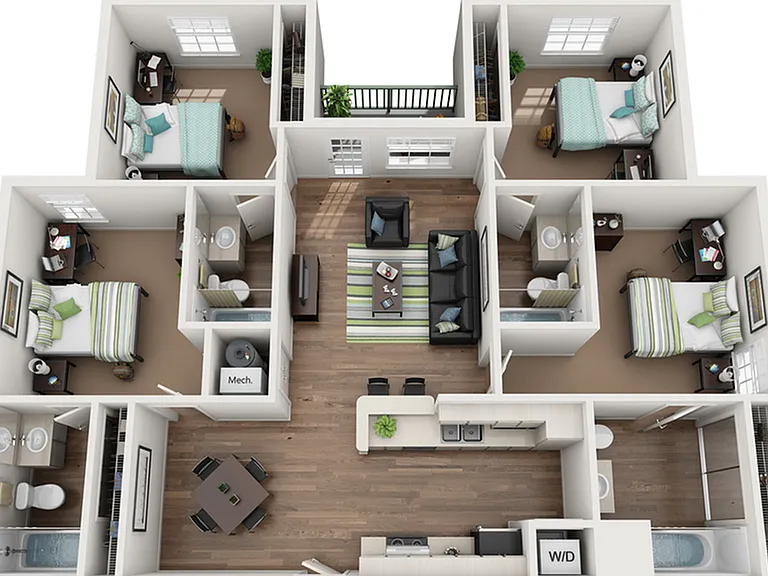 D1: 4 Bed 4 Bath D1: 4 Bed 4 Bath